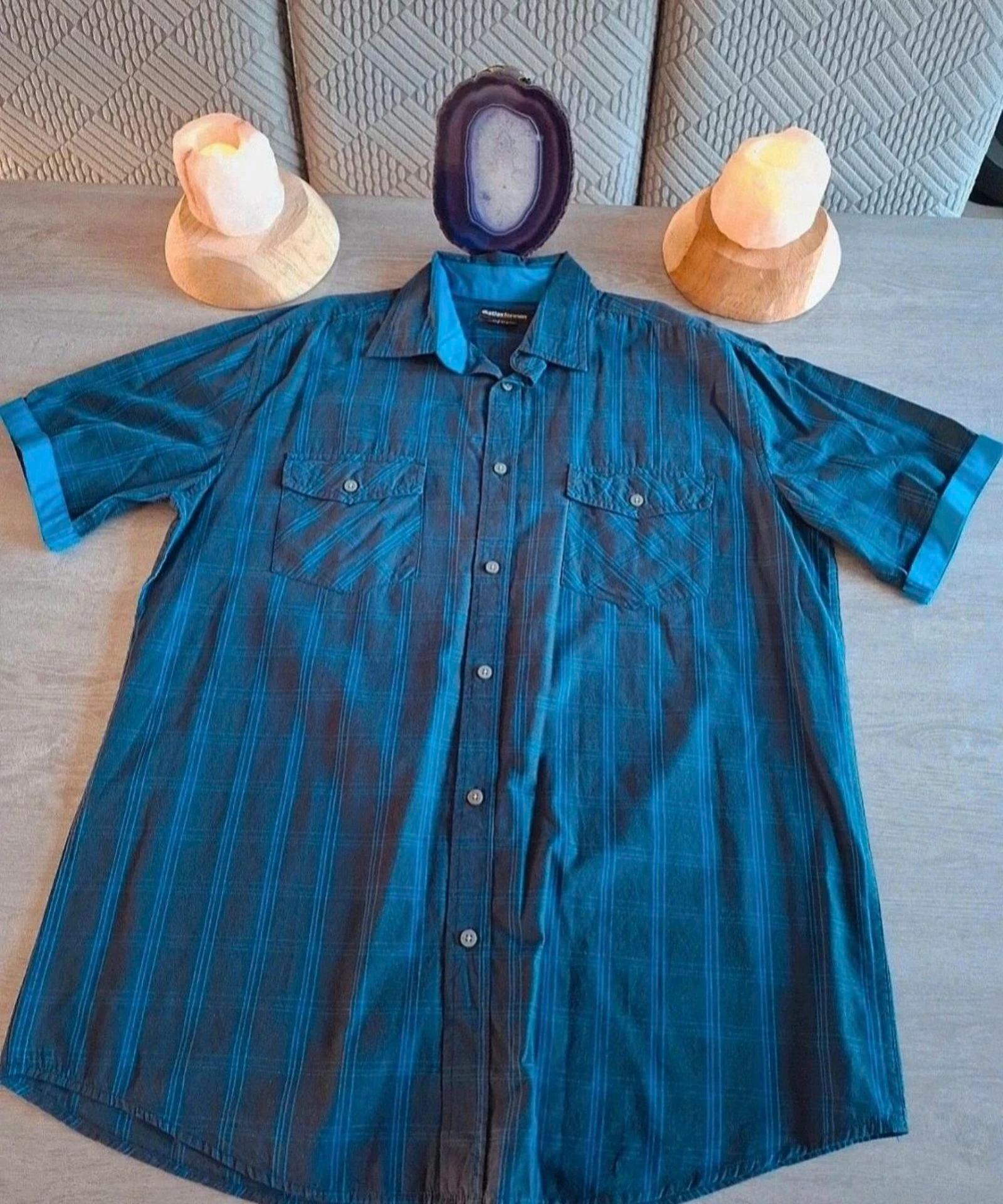 Camisa masculina azul tamanho 40 - nova – photo 2